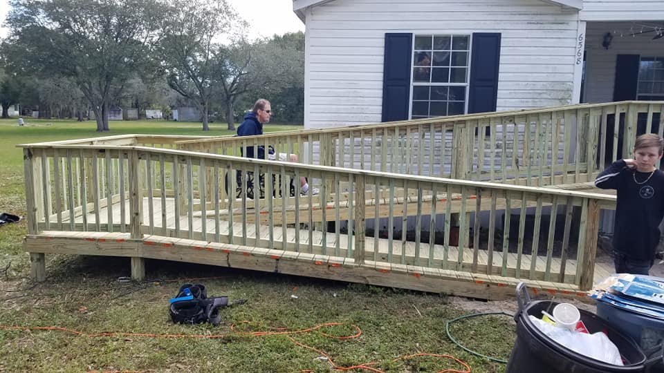 This is one of the ramps built by Wade Hunt and Ramps for Vets